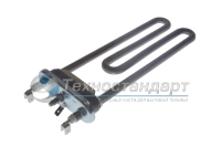 Тэн 2000W, прямой, без отверстия под датчик, L=188 мм, l=17 мм, резинка ровная, сдвоенные клеммы, код 055046, Thermowatt